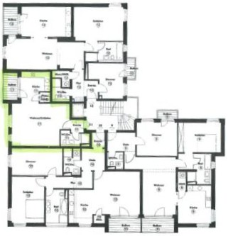 Floor plan of the building